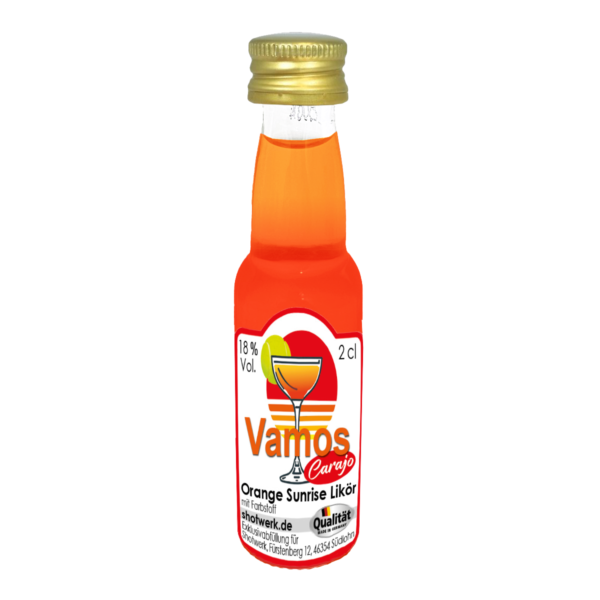 "Vamos Carajo" Orange Sunrise Likör 24 x 0,02 l